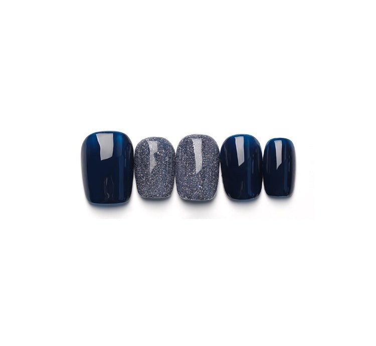 Blue Glitter Press on Nails - MISSACO