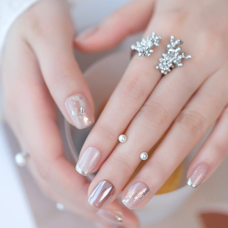 Rose-colored press-on nails - MISSACO