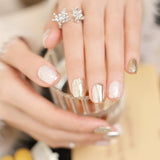 Golden Glitter Press-on Nails - MISSACO
