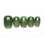Green Gemstone Press-on Nails - MISSACO