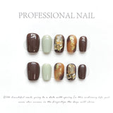 Multi-colored handcrafted gemstone press-on nails - MISSACO